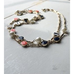 Kate Spade Spot The Shore Gold Plated Enamel Necklace $128 retail